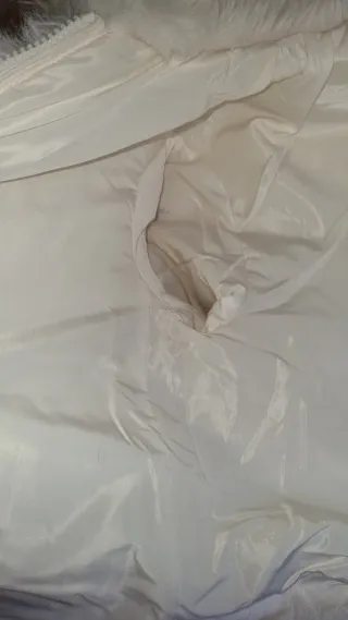 Bershka Chaquetón pelo blanco chica