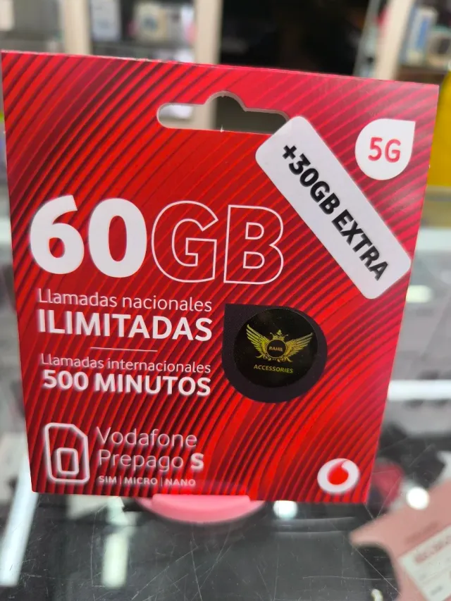Vodafone Prepago S 60GB + 30GB Extra