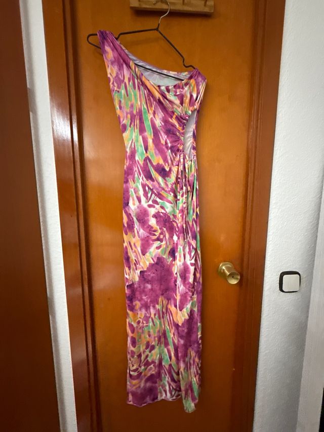 Vestido largo fucsia boda.