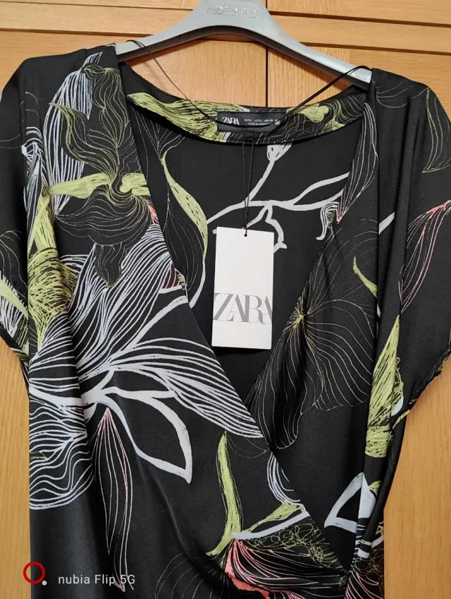 Vestido Zara estampado floral largo