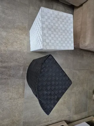 Cestos ropa/almacenaje tela y mimbre