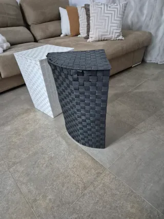 Cestos ropa/almacenaje tela y mimbre