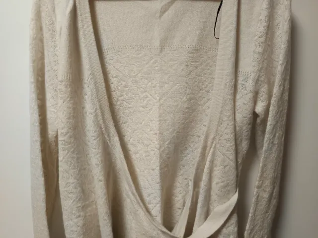 Chaqueta de punto beige