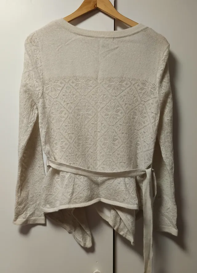 Chaqueta de punto beige