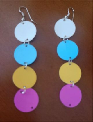 Pendientes H&M Naranja y Multicolor