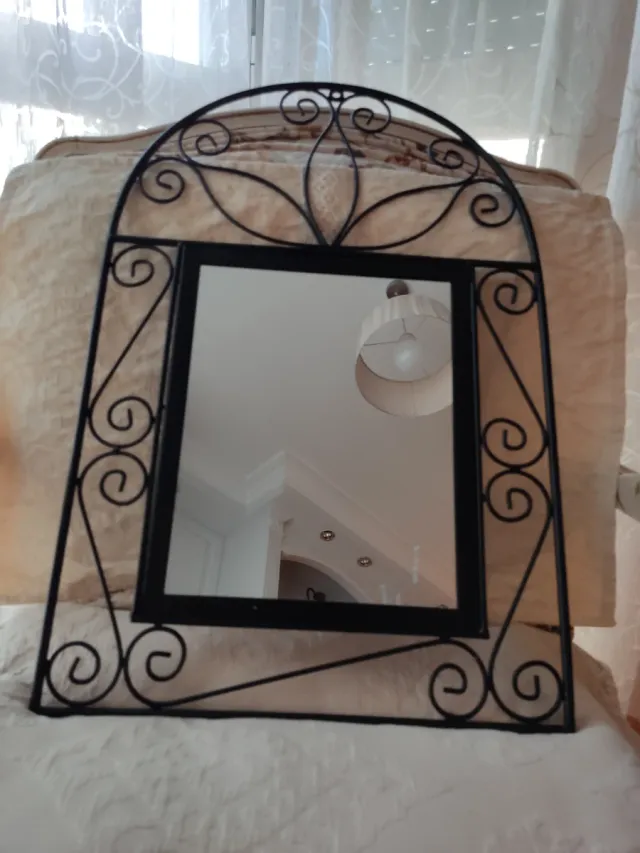 Espejo decorativo forja negro