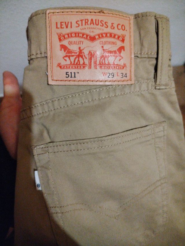Vaqueros Levi's 511 Beige rectos talla S