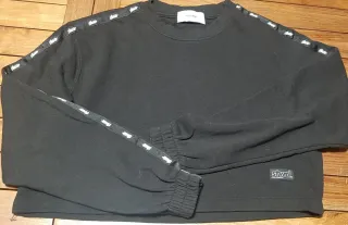 Sudadera Pull&Bear Negra Manga Larga Talla S