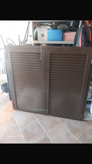 Persiana Mallorquina Aluminio Marrón