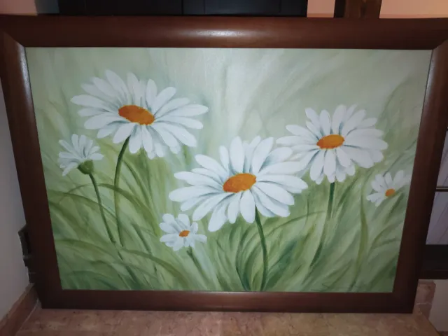 Cuadro de margaritas decorativo