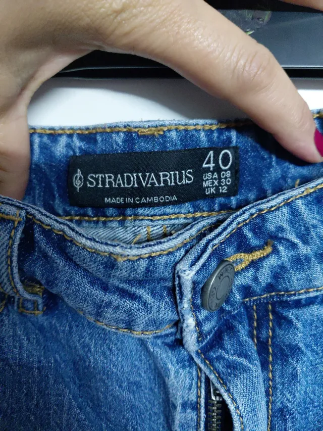 Falda vaquera elástica Stradivarius Talla 40