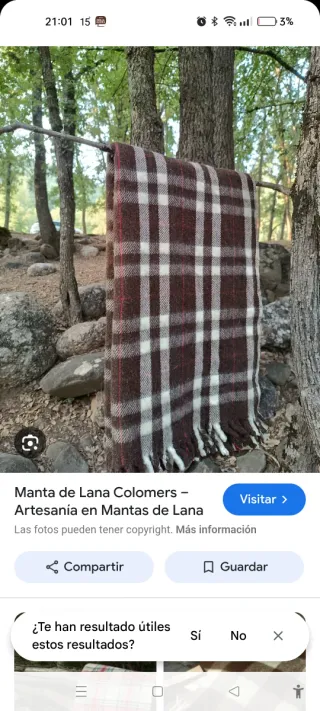 Manta estilo poncho a cuadros
