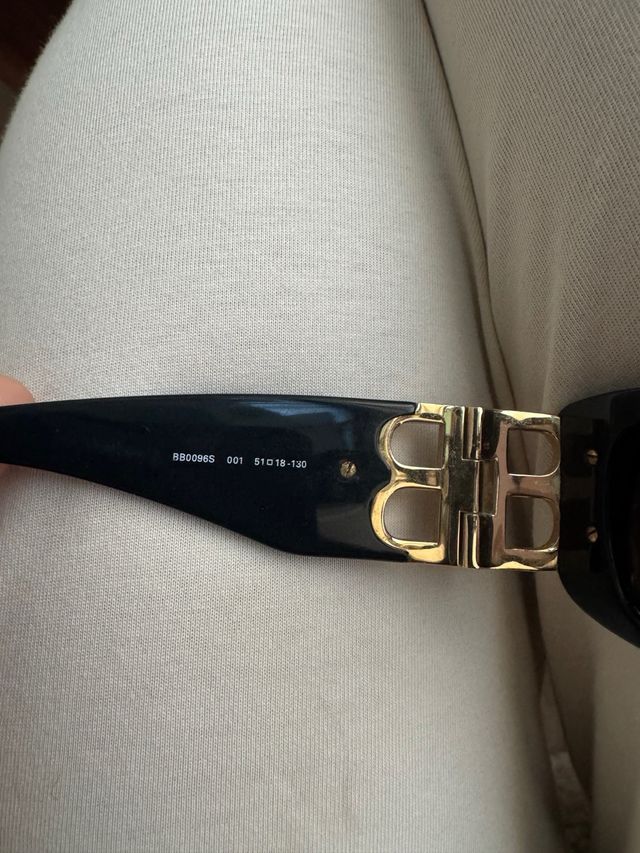 Gafas de sol Balenciaga BB doradas