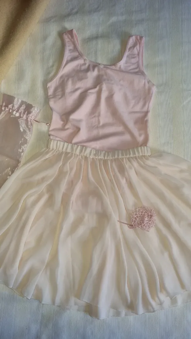 Mallot y falda de ballet niña