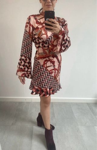 Vestido Zara Estampado Tam. XL