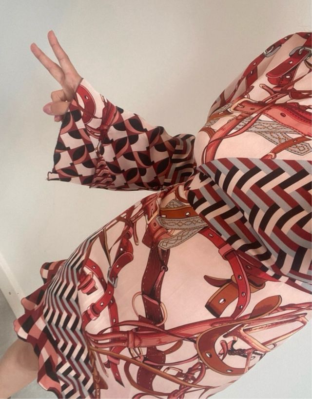 Vestido Zara Estampado Tam. XL