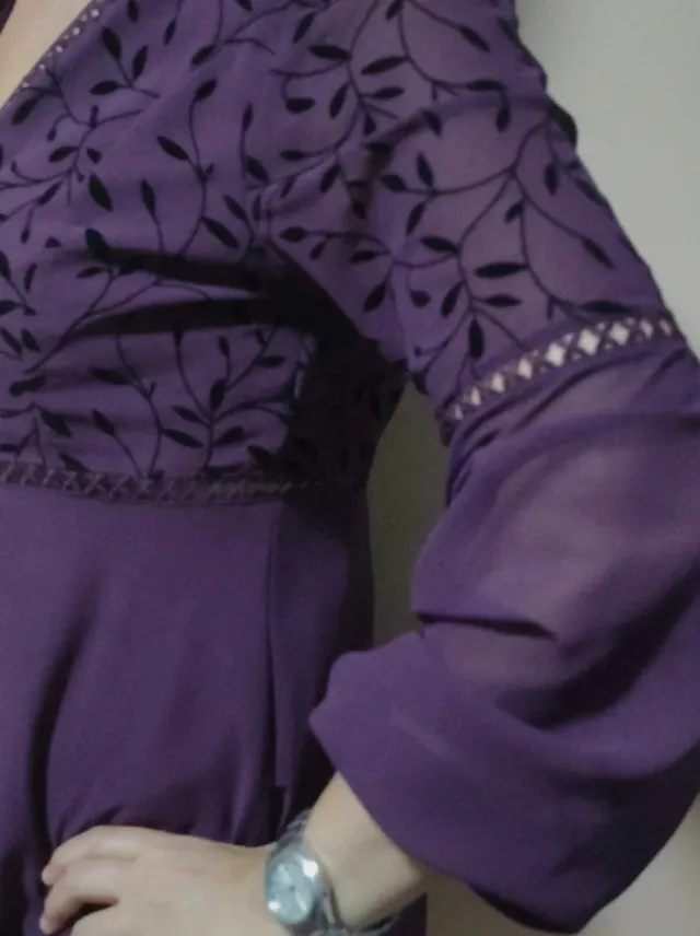 Elegante vestito viola taglia L/XL