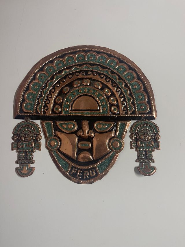 Máscara Peruana Cobre y Turquesa