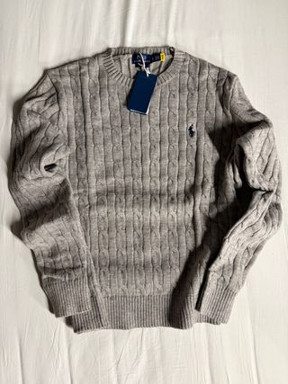Jersey Polo Ralph Lauren Gris Trenzado