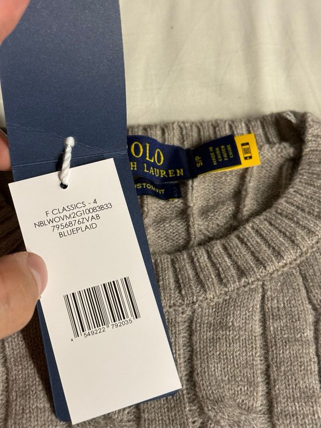 Jersey Polo Ralph Lauren Gris Trenzado