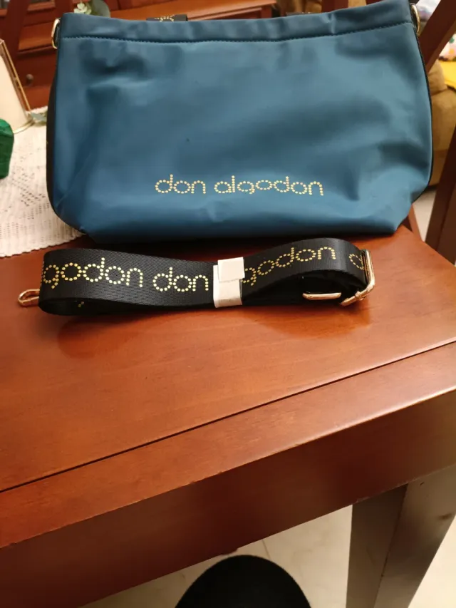 Bolso Don Algodón Azul y Negro