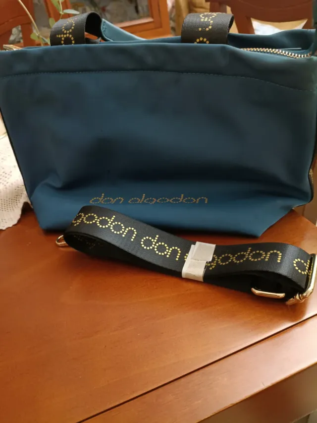 Bolso Don Algodón Azul y Negro