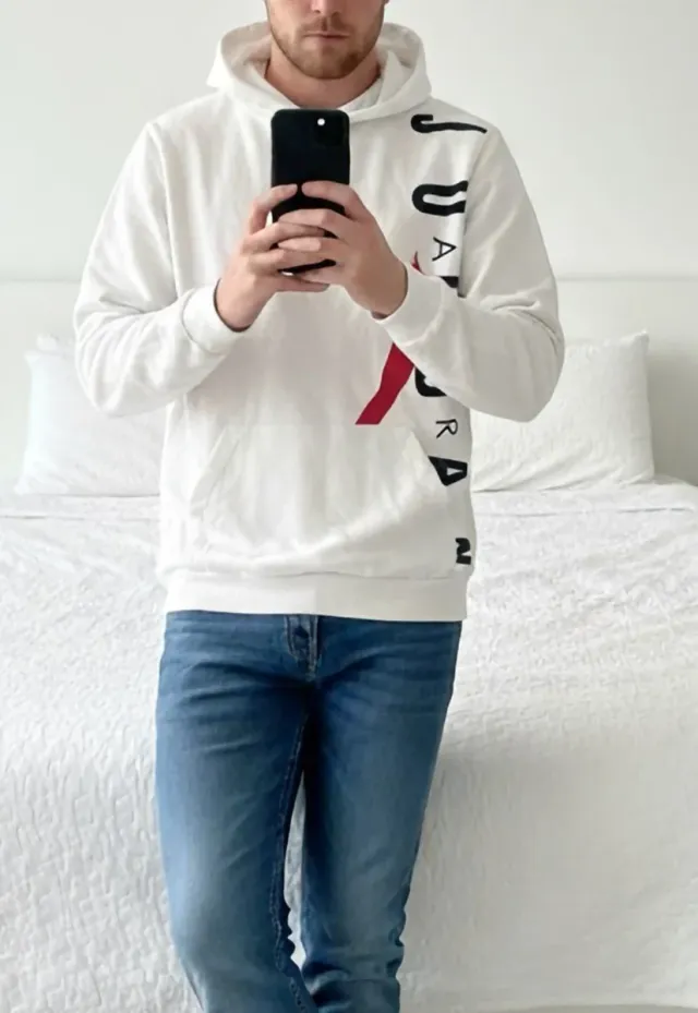 Sudadera Jordan Blanca con Logo