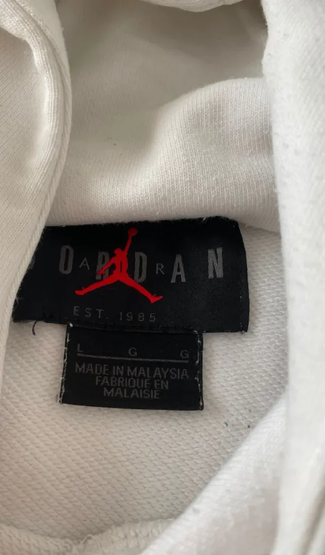Sudadera Jordan Blanca con Logo