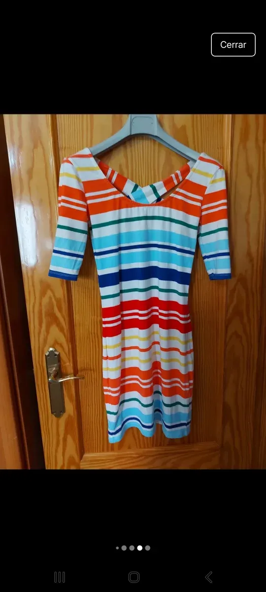 Vestido rayas multicolor talla S