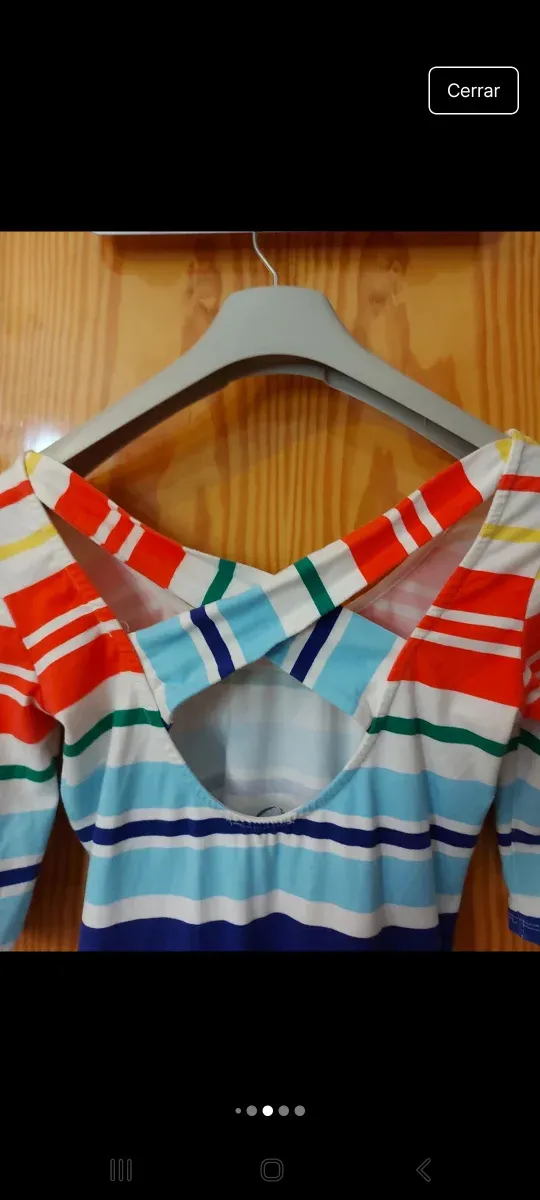 Vestido rayas multicolor talla S