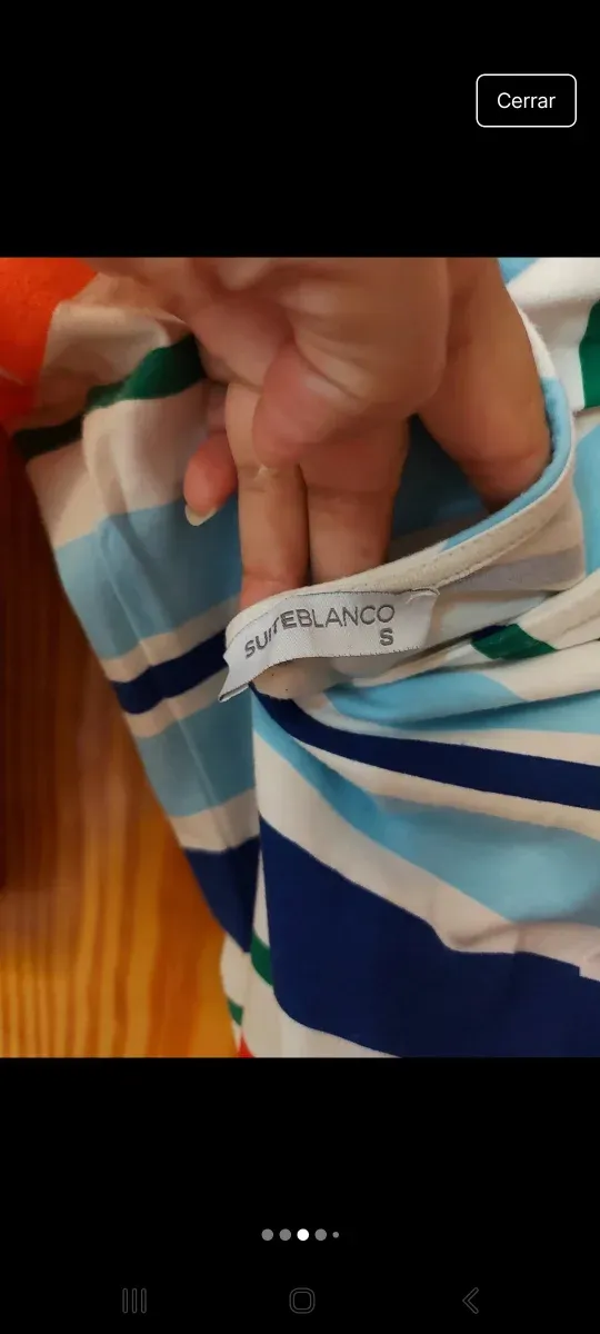 Vestido rayas multicolor talla S