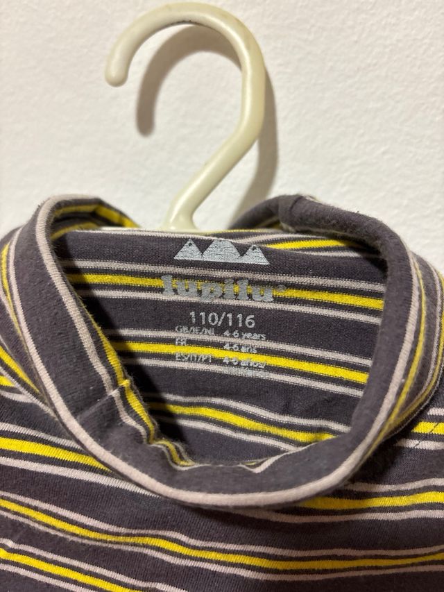 Camiseta rayas cuello alto Lupilu 4-6 años