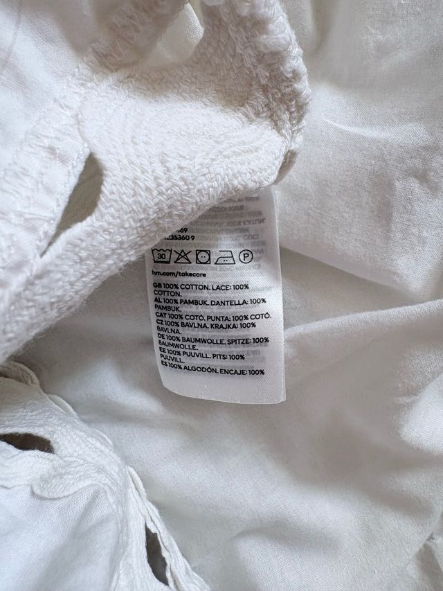 Camicetta H&M cotone bianca maniche a sbuffo