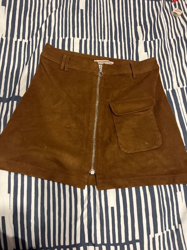 Falda marrón Pull&Bear Talla S