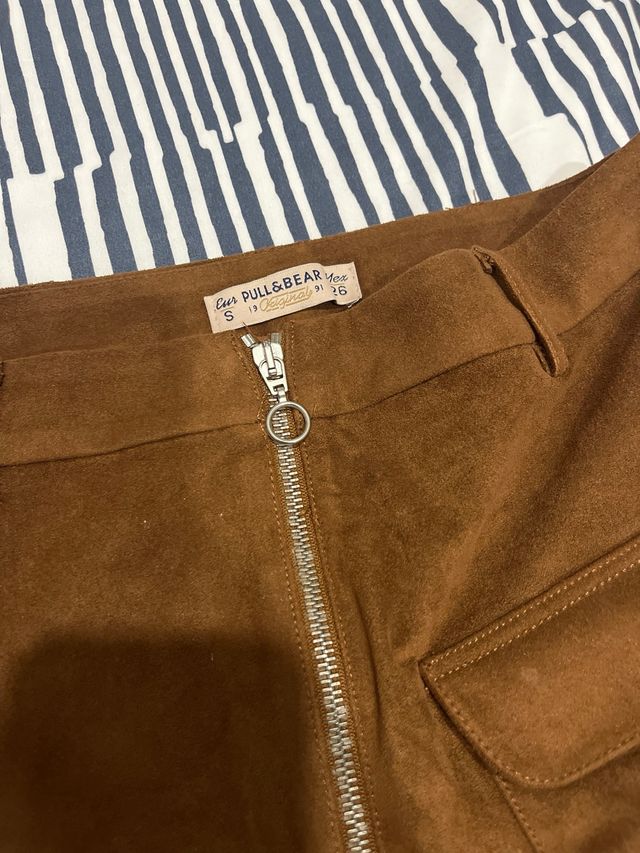 Falda marrón Pull&Bear Talla S
