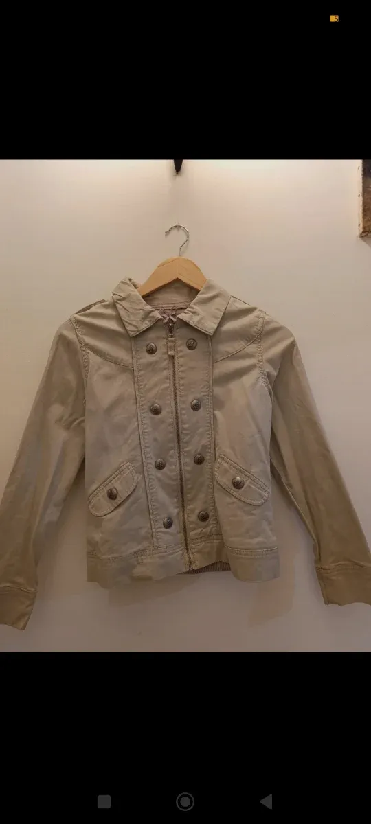 Chaqueta vaquera beige Mayoral vintage retro niña