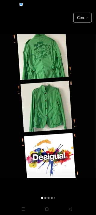 Chaqueta Desigual verde talla L