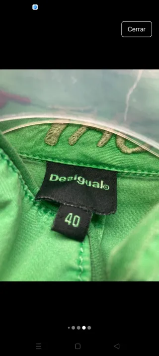 Chaqueta Desigual verde talla L