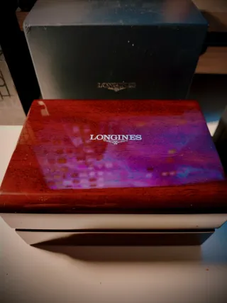 Longines Spirit Automático Esfera Negra Correa Mar