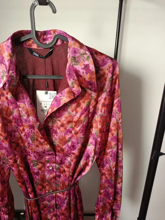 Vestido ZARA flores M