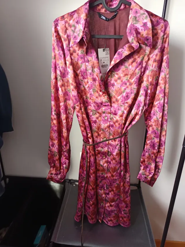 Vestido ZARA flores M