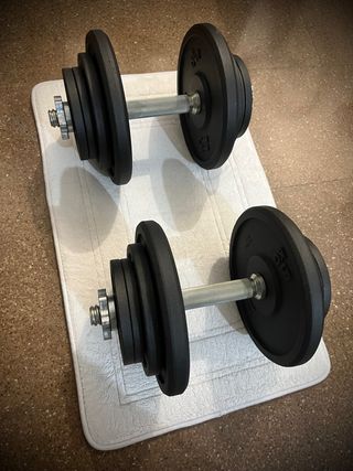 Mancuernas ajustables con discos