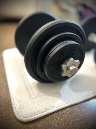 Mancuernas ajustables con discos