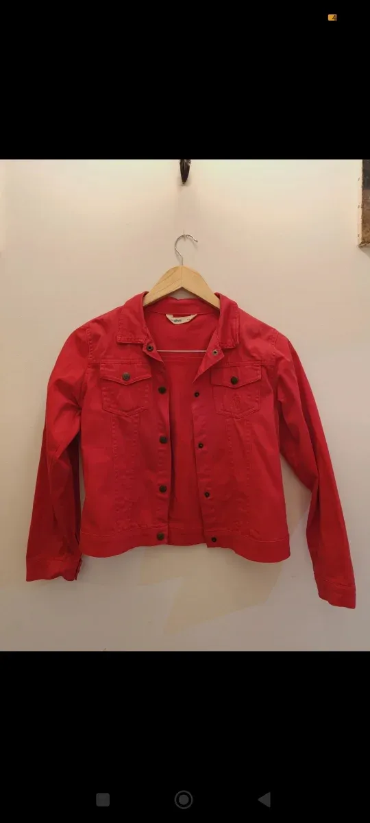 Chaqueta vaquera roja Mayoral niña vintage