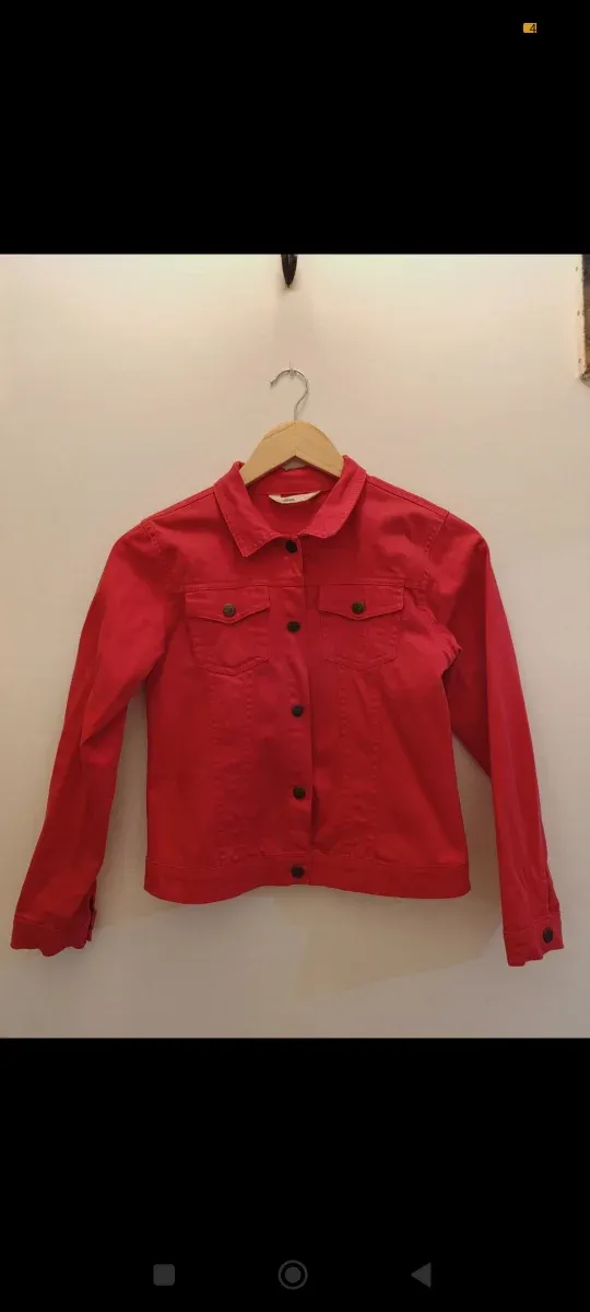 Chaqueta vaquera roja Mayoral niña vintage