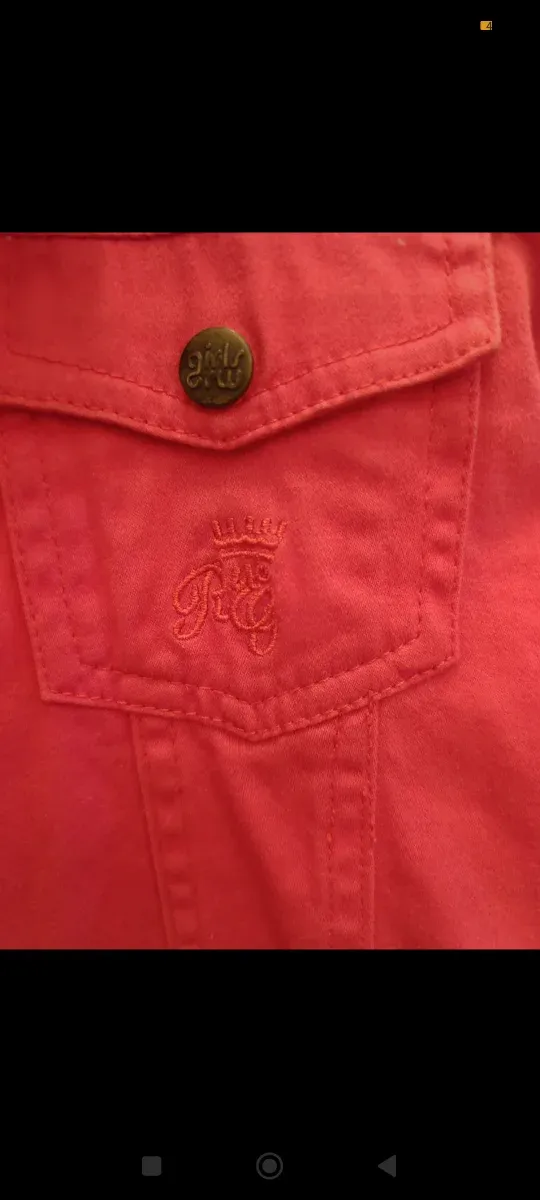 Chaqueta vaquera roja Mayoral niña vintage