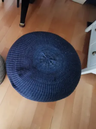 Puf IKEA azul grande