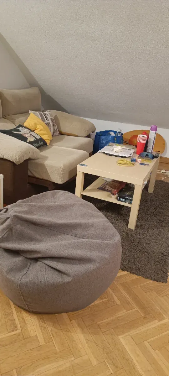 Conjunto salón (Sofá, mesa centro, puf y mesa TV)