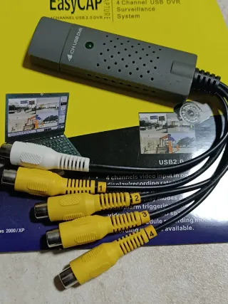 EasyCAP 4 Canali USB 2.0 DVR Sistema Sorveglianza.