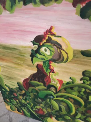 Cuadro oleo Pintura abstracta vintage antiguo